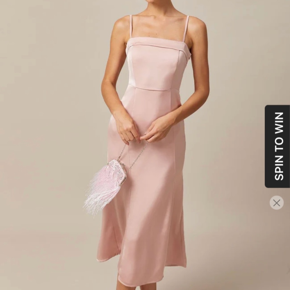 Rihoas satin pink dress (L)